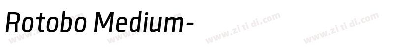 Rotobo Medium字体转换